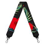 Tropical Hibiscus Leaves Pattern Print Bag Strap