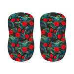 Tropical Hibiscus Leaves Pattern Print Bar Stool Covers