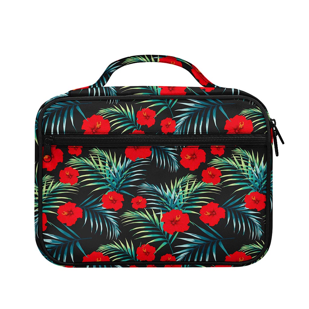 Tropical Hibiscus Leaves Pattern Print Briefcase Bible Bag