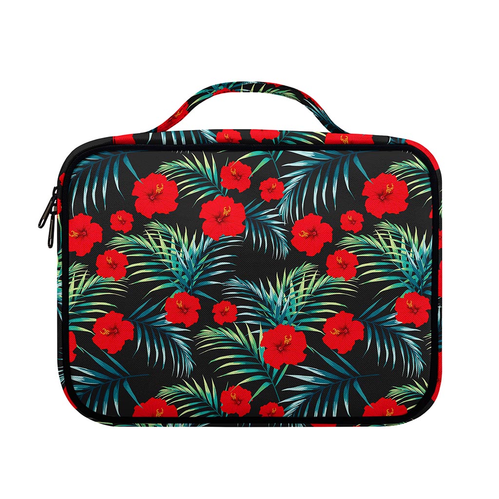 Tropical Hibiscus Leaves Pattern Print Briefcase Bible Bag