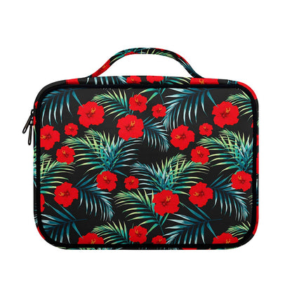Tropical Hibiscus Leaves Pattern Print Briefcase Bible Bag