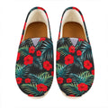 Tropical Hibiscus Leaves Pattern Print Casual Shoes