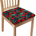 Tropical Hibiscus Leaves Pattern Print Chair Cushion Cover