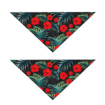 Tropical Hibiscus Leaves Pattern Print Dog Bandana