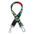 Tropical Hibiscus Leaves Pattern Print Dog Seat Belt
