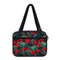 Tropical Hibiscus Leaves Pattern Print Double Strap Bible Bag