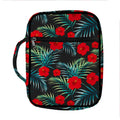 Tropical Hibiscus Leaves Pattern Print Front Pocket Bible Bag