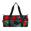 Tropical Hibiscus Leaves Pattern Print Gym Bag