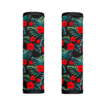 Tropical Hibiscus Leaves Pattern Print Handle Covers