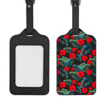 Tropical Hibiscus Leaves Pattern Print Luggage Tag