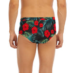 Tropical Hibiscus Leaves Pattern Print Men's Briefs