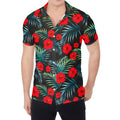 Tropical Hibiscus Leaves Pattern Print Men's Shirt