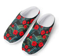 Tropical Hibiscus Leaves Pattern Print Mesh Casual Shoes