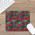 Tropical Hibiscus Leaves Pattern Print Mouse Pad