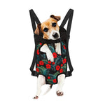 Tropical Hibiscus Leaves Pattern Print Pet Carrier Backpack