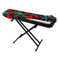 Tropical Hibiscus Leaves Pattern Print Piano Keyboard Cover