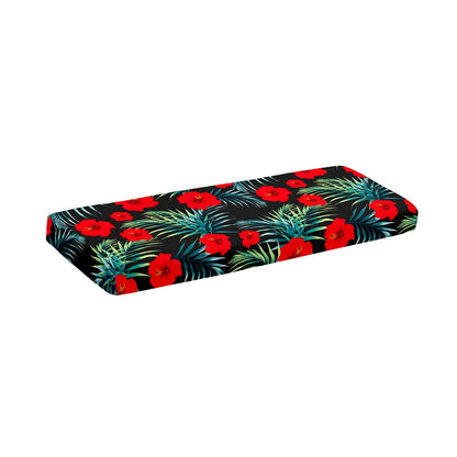 Tropical Hibiscus Leaves Pattern Print Piano Keyboard Cover