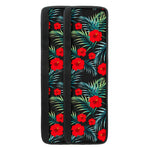 Tropical Hibiscus Leaves Pattern Print Refrigerator Handle Covers