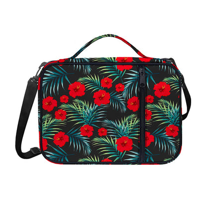 Tropical Hibiscus Leaves Pattern Print Shoulder Strap Bible Bag