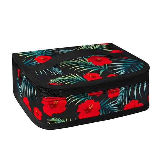 Tropical Hibiscus Leaves Pattern Print Small Lunch Bag