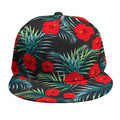 Tropical Hibiscus Leaves Pattern Print Snapback Cap