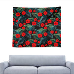 Tropical Hibiscus Leaves Pattern Print Tapestry