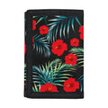 Tropical Hibiscus Leaves Pattern Print Trifold Wallet