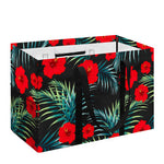 Tropical Hibiscus Leaves Pattern Print Utility Tote Bag