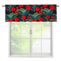 Tropical Hibiscus Leaves Pattern Print Window Valance