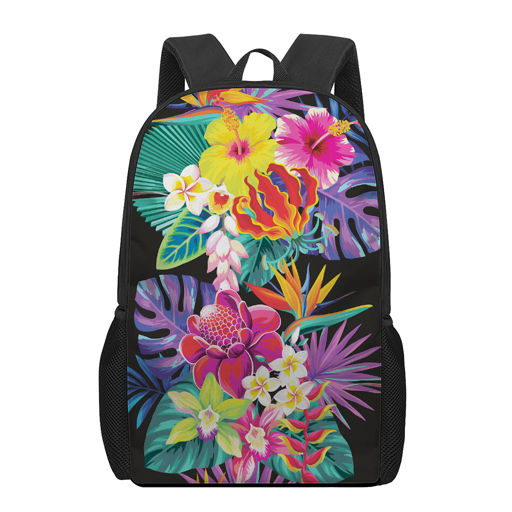 Tropical Hummingbird Print 17 Inch Backpack