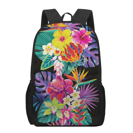 Tropical Hummingbird Print 17 Inch Backpack