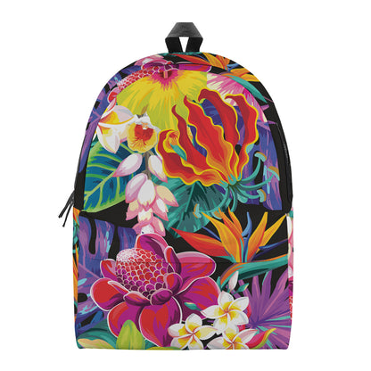 Tropical Hummingbird Print Backpack