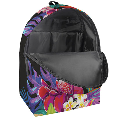 Tropical Hummingbird Print Backpack