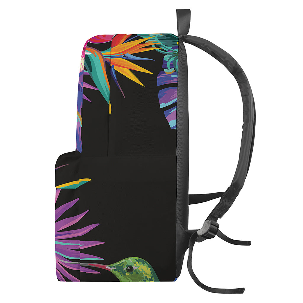 Tropical Hummingbird Print Backpack