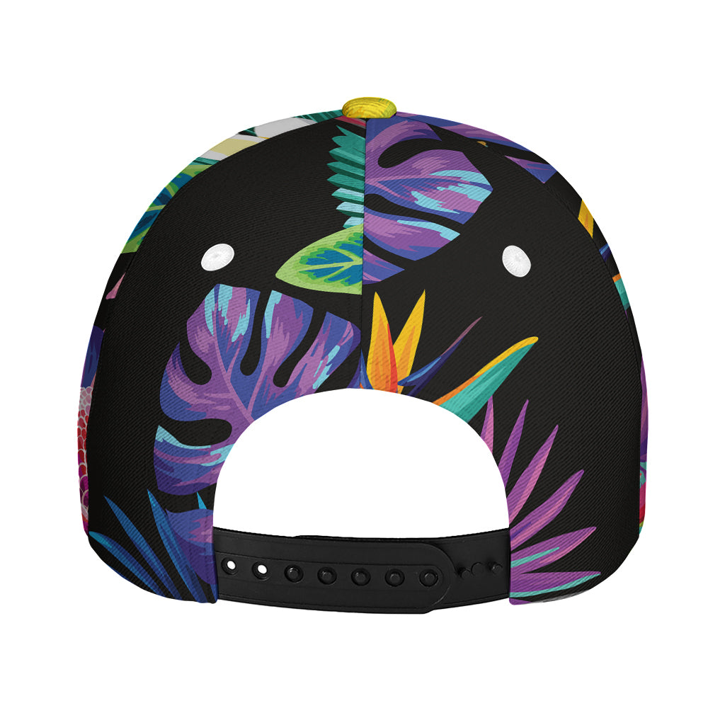 Tropical Hummingbird Print Baseball Cap