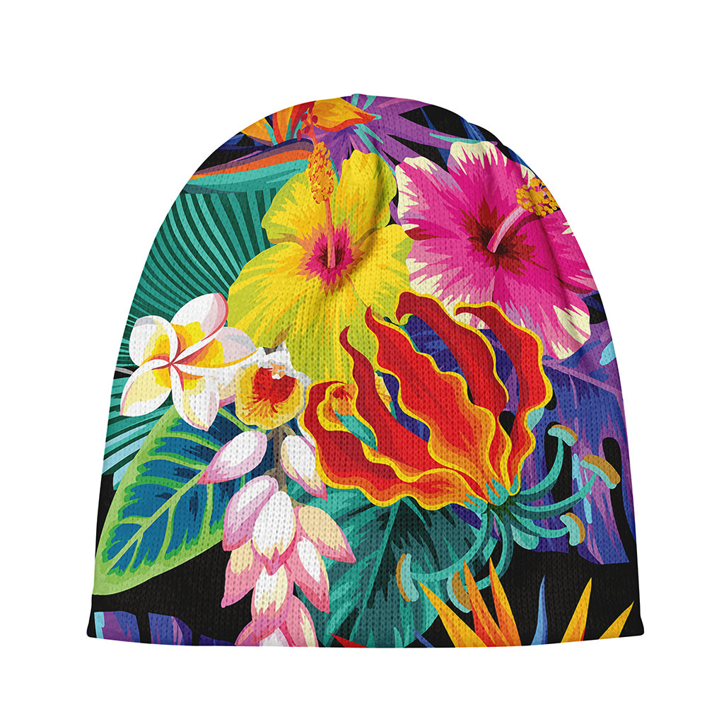 Tropical Hummingbird Print Beanie