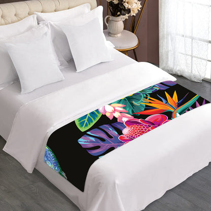 Tropical Hummingbird Print Bed Runner