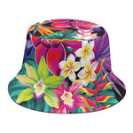 Tropical Hummingbird Print Bucket Hat