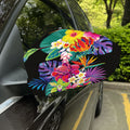 Tropical Hummingbird Print Car Side Mirror Covers