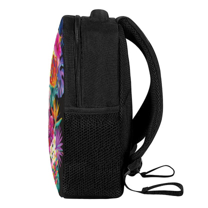 Tropical Hummingbird Print Casual Backpack