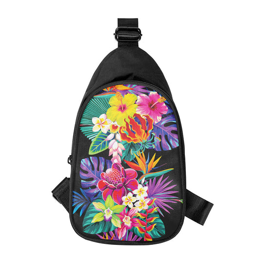 Tropical Hummingbird Print Chest Bag