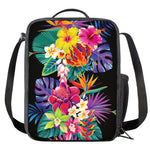 Tropical Hummingbird Print Crossbody Lunch Bag