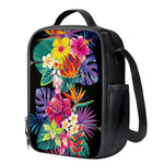 Tropical Hummingbird Print Crossbody Lunch Bag