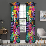 Tropical Hummingbird Print Curtain
