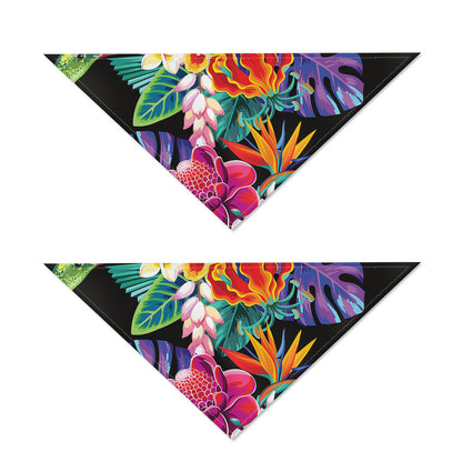 Tropical Hummingbird Print Dog Bandana