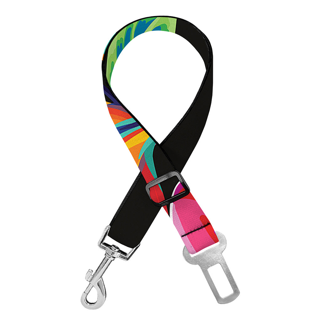 Tropical Hummingbird Print Dog Seat Belt