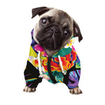 Tropical Hummingbird Print Dog Zip Up Hoodie