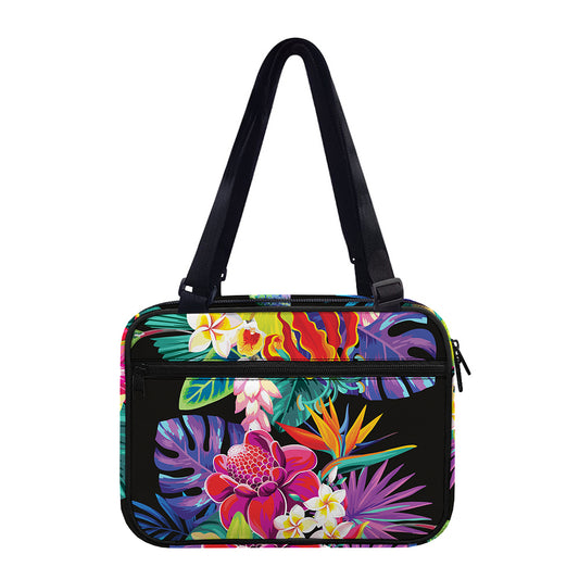 Tropical Hummingbird Print Double Strap Bible Bag