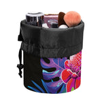 Tropical Hummingbird Print Drawstring Makeup Bag