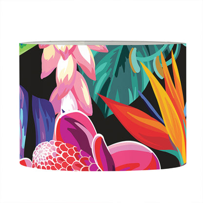 Tropical Hummingbird Print Drum Lamp Shade